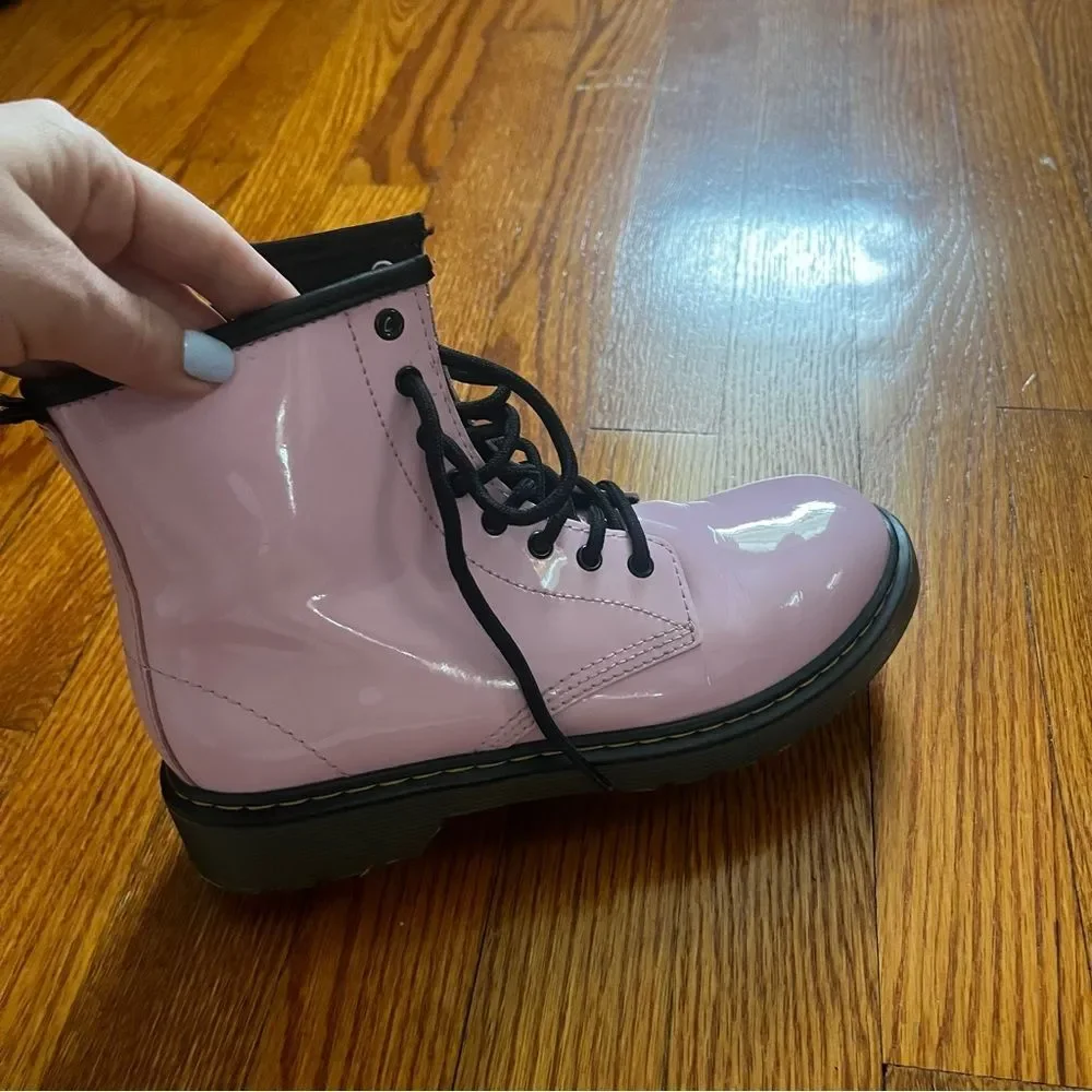 Girls doc Marten pink boots shoes size 4